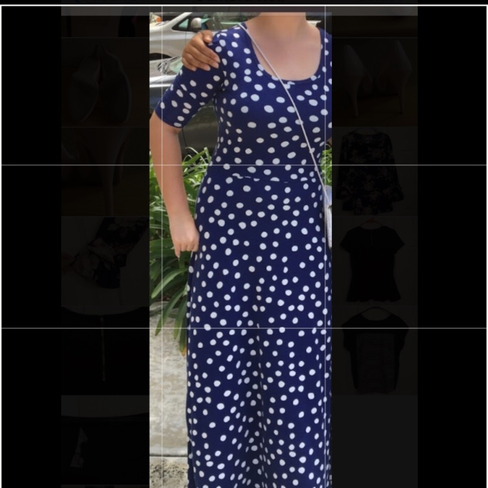 Ana Maxi Blue and White Polkadot (Lularoe)